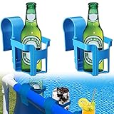 Poolrand Getränkehalter,Pool Getränkehalter aus Kunststoff,Whirlpool Getränkehalter,Poolside Getränkehalter,Getränkehalter Pool,Spa Getränkehalter,Bierkastenkühler Pool,Poolzubehörteile (2 PCS)