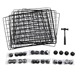 Hundezaun aus Metall, 12 Paneele, abnehmbarer, tragbarer Haustier-Übungsgehege, für kleine Hunde, Katzen, Kaninchen, Gehege mit Eisengitter, für Innen- und Außenbereich, für Camping, Hinterhof