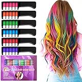 Haarkreide Kamm, Haar Colorationen Temporäre Haarfarbe für Kinder Mädchen, Waschbar Non-Toxic, für Karneval, Cosplay,Party, Weihnachten Halloween Geburtstag