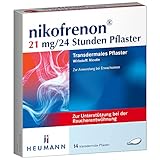 nikofrenon 21 mg/24 Stunden Pflaster - Nikotin-Pflaster zur Unterstützung der Raucherentwöhnung, mindert Entzugserscheinungen bei Nikotin-Abhängigkeit, transdermale Pflaster, 24h Wirkung, 14 St