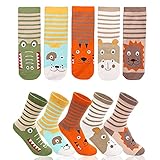 ENSTAB 5 Paar Lustige Socken Kinder Baumwolle Kindersocken Tier Socken Jungen & Mädchen