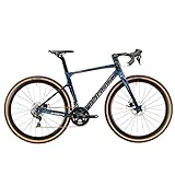 KABON Carbon Gravel Rennrad, T800 Carbon Fiber Rahmen 700C Rennrad mit 18 Gängen, integriertem Carbon Lenker, Scheibenbremsen Rennrad für Männer/Frauen