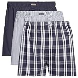 Calvin Klein Herren 3er Pack Boxershorts Lang, Mehrfarbig (Tide/Morgan Plaid/Montague Stripe), M