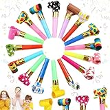 Dreamil Gebläse Krachmacher Tröten Kindergeburtstag 20 Stück Bunte Party Hörner Partygebläse Lustige Spielzeuge Funny Whistles Gebläse für Kinder
