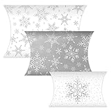 Ditzy Doll Geschenktüten, silberfarben und weiß, 3 Stück, klein, mittel, groß, Geschenke, Weihnachten