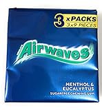 Airwaves Kaugummi für Menthol und Eukalyptus, 37 g