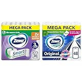 Sparpaket Zewa Smart Toilettenpapier 36 Rollen + Zewa Wisch&Weg 48 Rollen
