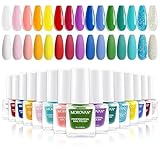 Morovan Nagellack Set: 15 Farben Nagelack Set Nagellack Schnelltrocknend Nail Polish Anzug Kann für DIY Nagelverbesserung Zu Hause Verwendet Werden Glossy Nagellack für Alle Jahreszeiten