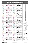 Flöten-Grifftabelle mit farbcodierten Notizen, Lernflöten-Technik, geeignet für alle Niveaus