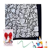 Generisch Malbedecke | Mit waschbaren Textilmalstiften kreatives Kunstprojekt | DIY Maltuch Zum Zeichnen,Für Geburtstag Zuhause Schlafzimmer Familienaktivität Feiertage
