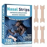 Nasenpflaster-Besser-Atmen, 100 Stück Extra-Starker-Nose-Strips-Nasenstreifen-Schnarchstopper Schlaf Verbessern, 2024 Neu Nasenpflaster Schnarchen, Fast Acting