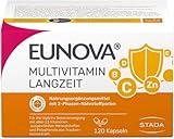 EUNOVA Langzeit - Nahrungsergänzungsmittel mit allen 13 Vitaminen, mit wichtigen Mineralstoffen und Carotinoiden - 1 x 120 Kapseln