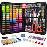 Nähset für Erwachsene, 50 Farbe Faden Kit, 295PCS Professionelle Nähbarungen, Enthält Faden, Ergonomische Schere, Nadeln und mehr, Mini Nähset für Anfänger, Reisen, Zuhause, Schule und DIY Geschenk