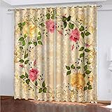 MAYNUO Blickdichte Vorhänge Mit Motiv 3D Rosenkranz-Druck Kinder Gardinen Ösen Gardine Thermo 280x160 cm Schlafzimmer Kinderzimmer Vorhange Dekoratives Muster, Verdunklungsvorhänge