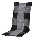 8 cm Luxus Hochlehner Auflage C 184 grau schwarz kariert