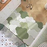 Fussmatte Aussengrünes Muster rutschfest Fußabstreifer Schmutzfänger Für Eingang, Haustür, Flur, Küche, Schlafzimmer Waschbar