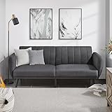 Yaheetech 3-Sitzer Sofa 3-in-1 Schlafsofa Couch, mit Schlaffunktion, Polstersofa Ecksofa Stoffsofa Loungesofa, Dunkelgrau, 207 × 87 × 83 cm, in 2 Pakete