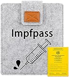 Impfpass Hülle Erwachsene Impfausweis Schutzhülle-Impfausweis Schutzhülle für Impfpass-impfpasshülle impfpassausweis schutzhülle-hellgrau