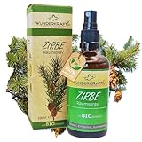 Bio Zirbenspray 100ml Alpenfrische, mit echten natureinen bio Zirbenöl, ideal als Raumspay oder Kissenpray, natürlicher frischer Duft