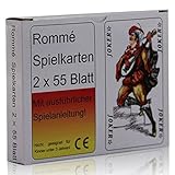 Rommé Doppel 2x55 Blatt Spielkarten