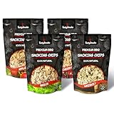 TastySmoke® Hochwertige Räucherchips 4er Set – Naturbelassene Holzchips aus Apfel, Buche, Kirsche & Eiche – Perfekt für Smoker, Grill & BBQ – 100% Reine Qualität je 750 Gramm