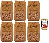 La Molisana Pasta Integrale Fusilli n°28 Vollkornnudeln Vollkornpasta,100% italienischer Weizen,Bronzepaste 6x 500g Packung + Italian Gourmet Polpa 400g