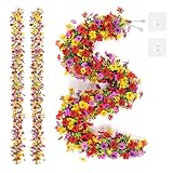 2 Stück Hängend Blumenranken Künstlich, 180cm Blumengirlande Künstlich Frühling Kunstblumen Girlande, Hochzeit Künstliche Blumengirlande Deko, Blumen Girlande für Außen Hochzeit Party Garten Wand Deko