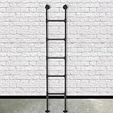 DUANHOZ Metallleiter für Etagenbetten, 130 cm, robuste Feuer- und Notfallleiter für den Dachboden, 150 kg Tragkraft, 1,22 bis 2,74 m