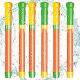 WTZWYFWJ 6 Stück Wasserpistolen für Kinder, Wasserkanone mit Wassertank 42cm, Wasserpistole Spielzeug, Spritzpistole mit Groß Reichweite, Super Wasserblaster für Pool Strand Outdoor