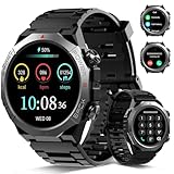 Militär Smartwatch Herren Damen, 1.39''HD Display Fitnessuhr für Outdoor, Herzfrequenz, Schlafmonitor, 110+ Sportmodi , IP68 Wasserdicht Sportuhr, 30 Tage Akkulaufzeit, Schrittzähler für Android iOS