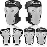 BOSONER Kinder Knieschoner Set, Schützer Set[6pcs] für Kinder und Erwachsene, Kinder Protektoren Set Inliner Knieschoner Kinder Schützer Inline Skates Kinder für Skateboard Roller Skaten Scooter BMX