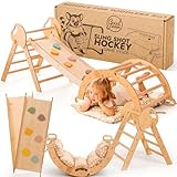 Goodevas 5-in-1 Montessori Klettergerüst Set: Indoor Kletterdreieck, Kletterbogen mit Kissen, und Rutsche für Kinder, Indoor Spielplatz 1-3 Jahre