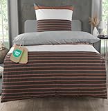 MALIKA Bettwäsche 135x200 Baumwolle Sets, Bettbezug 135 x 200 cm, Kissenbezug 80x80 cm, Renforcé, Oeko-TEX Bettwäsche mit Reißverschluss