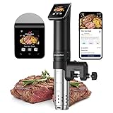 KitchenBoss Sous Vide Garer Stick WLAN: G330 Wifi Präzisionskocher Präziser Temperatureinstellung bis 90°C IPX7 Wasserdicht TFT Touch-Display Immersion Tauchzikulator 360° Zirkulation mit Timer