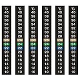 XPEX 6 Stück Wassertemperatur Aufkleber, Induktion Selbstklebendes Aquarium Thermometer, Digitales Aquarium-Thermometer, Geeignet Für Die Haltung Von Schildkröten, Reptilien Und Zierfischen(10-40°)