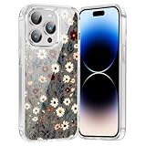 Xylota Handyhülle Magnetische für iPhone 16 Pro 6,3' Hülle mit Aesthetic Blumen Obst Muster, Durchsichtig Mädchen Case Kompatibel mit MagSafe, Weich Silikon Dünn TPU Stoßfeste Schutzhülle Cover, 07