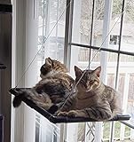 Dracarys Katzen hängematte Fenster | für große Katzen bis 20 kg | Verstärkte Katzenhängematte mit starkem Saugnapf | Sonnenbad Katzenbett Haustierbett，Geeignet für Fensterlänge ≥74cm und Höhe ≥64 cm