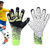 Fußball-Torwarthandschuhe – Professionelle Fußball-Torwarthandschuhe | rutschfeste Torwarthandschuhe mit Fingerhalterung für Profisportler und Hobbysportler