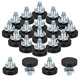 Ouligay 16 Stück Möbelfüße Verstellbar Nivellierfüße Höhenverstellbar verstellschraube 1/4”-18 Stellfüße mit Einschlagmutter verstellbare möbelfüße höhenverstellbar Regulierschraube