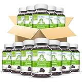 Herbion Naturals Ashwagandha Gummis mit Kräutermischung, fördert die Beruhigung, natürliches Brombeeraroma, glutenfrei, 60 Pektingummis, Vegan (Packung mit 12)