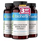 BIOHERBA Knoblauch Kapseln – 300 Stück mit 260 mg hochdosiertem Extrakt mit Vitamin B1 für den normalen Energiestoffwechsel PZN 19680003