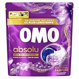 OMO - Waschmittel Kapseln Absolu Rêve de Fraîcheur mit Duftperlen – Weiße Blüten & Zedernholz – Perfekte Sauberkeit für eine strahlende Wäsche – 22 Waschgänge