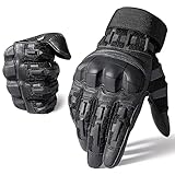 WTACTFUL Motorrad Handschuhe Herren, Sommer Touchscreen Motorradhandschuhe für MTB, Motorradrennen, Motorcross,Taktische Handschuhe, Fahrradhandschuhe Schwarz XL