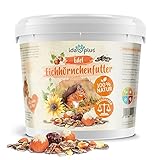 Ida Plus Edel Eichhörnchenfutter - 1000 g - Reich an Nüssen & Früchten - Ganzjahres Futter im Eimer - für Eichhörnchen & Streifenhörnchen - 100% natürlich & ausgewogen