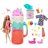 BARBIE Pop Reveal Rise & Surprise Geschenkset - über 15 Überraschungen, inklusive aufsteigender Barbie-Puppe, Strandzubehör, für fruchtig-frechen Spielspaß, für Kinder ab 3 Jahren, HRK57