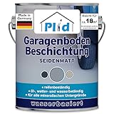 plid® Garagenbodenbeschichtung Betonfarbe Außen & Innen frostsicher [2.5L Silbergrau] - Wasser & Wetterbeständig - Garagenbodenfarbe - Bodenbeschichtung - Betonversiegelung Außenbereich