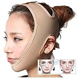 Zueyen 2pcs Face Lifting Maske, V-Linie Maske, Doppelkinn-Hebegürtel V-Linien-Maske, Schmerzfreier Gesichtslifting-Verband zur Beseitigung schlaffer Hautstraffung Straffendes Anti-Falten (L)