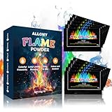 ALLONY Feuerpulver Bunt, Buntes Feuer Pulver, Feuerfarben Pulver für Buntes Feuer, Perfekter Flammenzauber für Feuerschale, Lagerfeuer, Feuerstellen, Kaminfeuer, Weihnachtsfeier-10 * 10g