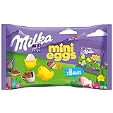 Milka Mini Eggs Multipack 1 x 253g I Dragierte Osterschokolade Einzelpackung I für das Osternest und zum Verstecken I Süßigkeiten zu Ostern aus 100% Alpenmilch Schokolade