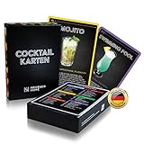 NEUBACH HOME Cocktail Karten - Cocktail Zubehör 50 Rezepte im Set - DIN A6 - extra schrittweise Zubereitung inkl. Videos - Party Geschenk Idee